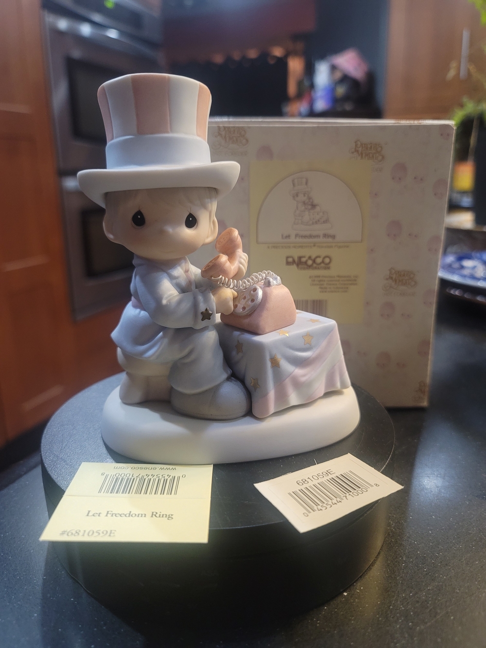 Precious Moments "Let Freedom Ring" Figurine - Pink